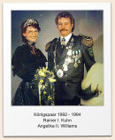 Knigspaar 1992 - 1994 Rainer I. Kuhn                        Angelika II. Williams