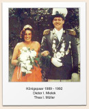 K�nigspaar 1989 - 1992 Dieter I. Mielek Thea I. M�ller